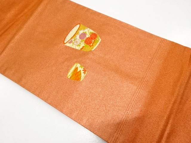 JAPANESE NAGOYA OBI / WOVEN TEA BOWL PATTERN